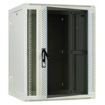 DSIT DS6615W-DOUBLE 6U reverzibilna stenska strežniška omara z vrati iz kaljenega stekla, bela (600x450x370 mm)