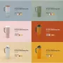 Orangemonkie 6-barvni komplet ozadij za Foldio 4 (belo, črno, sivo, zeleno, modro, rumeno)