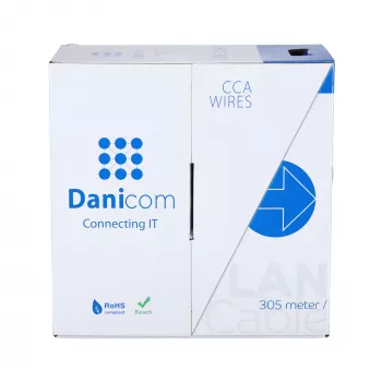 DSIT CAT6 S/FTP omrežni kabel AWG 27/7 prožen 305m siv CCA