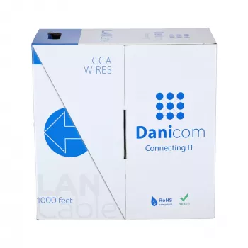 DSIT CAT6 S/FTP omrežni instalacijski kabel s polnim vodnikom, 305m, siv