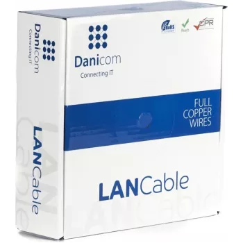 DSIT DANICOM DC-SFTP6A-50S-DCA CAT6A S/FTP kabel s polnim vodnikom, 50 m, LSZH (Dca)