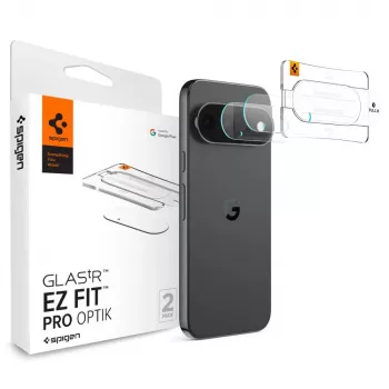 Spigen Optik Pro Glas.tR EZ Fit zaščita kamer 2 kosa za Google Pixel 11 Pro XL - prozorno
