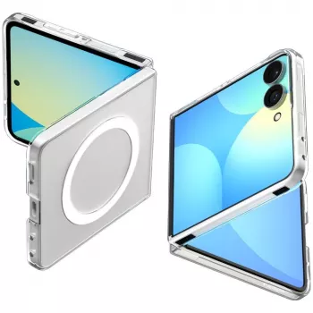 SPIGEN AirSkin MagSafe ovitek za Galaxy Z Flip 8 prozorno/bel