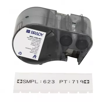 BRADY BMP51/BMP53/M511 samolaminirana vinilna etiketa za označevanje žic, belo-prosojna, 38,1 mm x 25,4 mm, 160 etiket/zvitek
