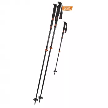 Komperdell Carbon C2 Ultralight smučarske turne palice – črno-oranžne
