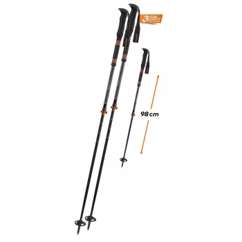 Komperdell Carbon C2 Ultralight smučarske turne palice – črno-oranžne