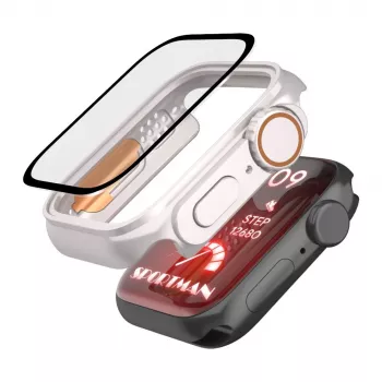 TECH-PROTECT DEFENSE360 ovitek za Apple Watch 4/5/6/SE (44mm) titan/oranžen, z integriranim paščkom