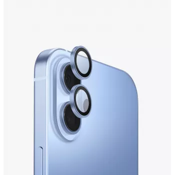 UNIQ Optix aluminijasta zaščita za kamero z aplikatorjem za Apple iPhone 17, modra