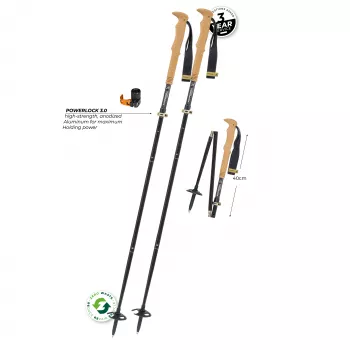 Komperdell FX Lite Carbon Vario Summit Compact pohodniške palice - titan
