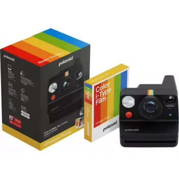 Polaroid Everything Box Now+ Gen 3 črni komplet takojšnje kamere z 2x Color 600 film, dvojno pakiranje