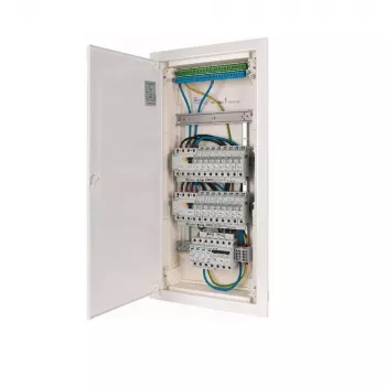 EATON KLV-PW-48-1PXL-1SPD-2PXF-16PLI 4-vrstna predhodno ožičena razdelilna plošča, 48 modulov, IP30, bela