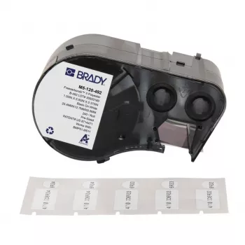 BRADY M5-120-492 kartuša FreezerBondz s poliestrskimi etiketami za BMP51/BMP53/M511, bela, 12,70 mm x 21,34 m