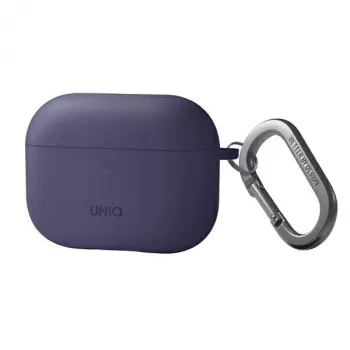 UNIQ Nexo silikonski ovitek z ušesnimi kavlji za Apple AirPods Pro 2. generacije (2022/2023) - figova vijolična