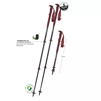 Komperdell Carbon Pro Zero Compact pohodniške palice - Malbec