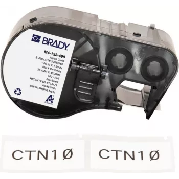 Brady B-427 samolaminirna vinilna kartuša z nalepkami za BMP21-PLUS, BMP21-LAB, M210, M211 – 25,4 mm x 19,05 mm, belo/prozorno, trajni akril, termični prenos (M4-128-499)