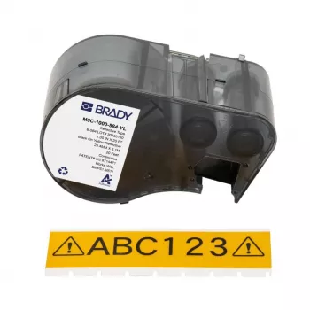 BRADY BMP51/BMP53/M511 samolaminirna vinilna nalepka, belo/prozorno, širina 1 palec, zvitek 21 ft
