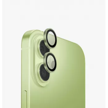 UNIQ Optix aluminijasta zaščita objektiva kamere za iPhone 17 z aplikatorjem zelena