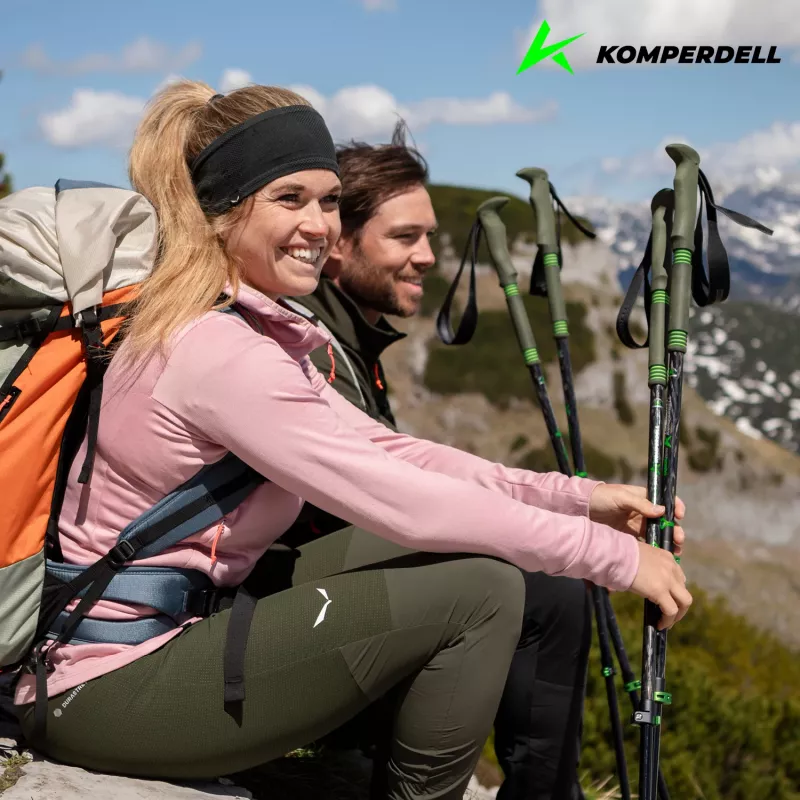 Komperdell Carbon Pro Zero pohodniške palice, zelene
