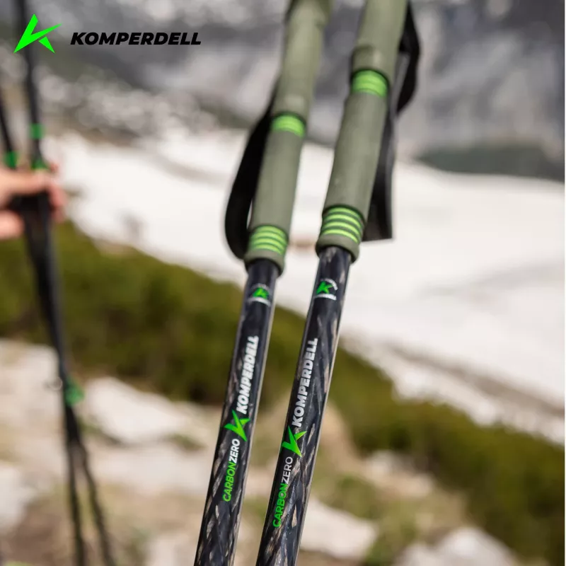 Komperdell Carbon Pro Zero pohodniške palice, zelene