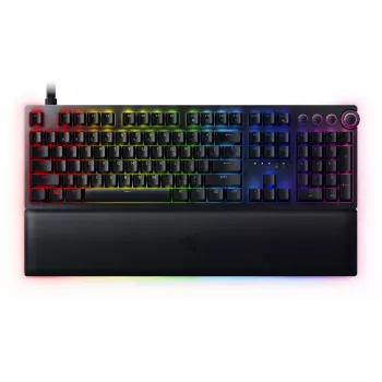 Razer Huntsman V2 žična igralna tipkovnica, analogna optična stikala, ameriška postavitev, RGB, črna (RZ03-03610100-R3M1)