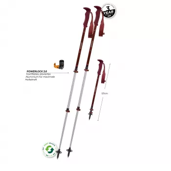 Komperdell Trailmaster Zero Compact pohodniške palice – Malbec