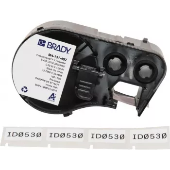 Brady FreezerBondz II poliestrske nalepke, črno na belem, 12,70 x 25,40 mm, trajne, 180 nalepk (M4-131-492)