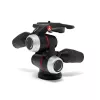 Manfrotto MHXPRO-3WX 3-smerna glava z uvlačljivimi ročicami, aluminij, nosilnost 8 kg, hitra spojna plošča 200PL-14, črna