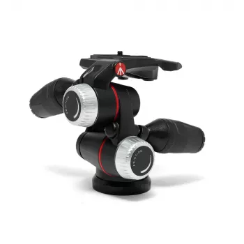 Manfrotto MHXPRO-3WX 3-smerna glava z uvlačljivimi ročicami, aluminij, nosilnost 8 kg, hitra spojna plošča 200PL-14, črna