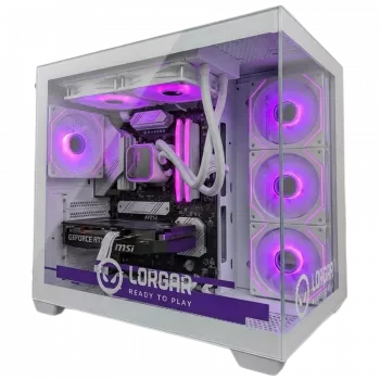 Igrični računalnik LORGAR ADVANCED A201, AMD Ryzen 5 7500F, GeForce RTX 5060 Ti 16GB, 32GB DDR5, 1TB NVMe SSD, 750W napajalnik, bel