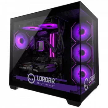 LORGAR ADVANCED A201 igralni računalnik – AMD Ryzen 5 7500F, GeForce RTX 5060 Ti 16GB, 32GB DDR5 6400MHz, 1TB NVMe SSD, 750W napajalnik, 240mm AIO, črn