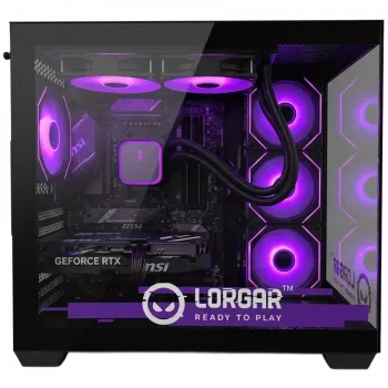 LORGAR ADVANCED A201 igralni računalnik – AMD Ryzen 5 7500F, GeForce RTX 5060 Ti 16GB, 32GB DDR5 6400MHz, 1TB NVMe SSD, 750W napajalnik, 240mm AIO, črn