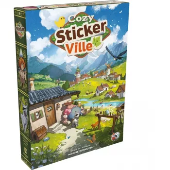 ASMODEE Cozy Stickerville knjiga z nalepkami | serija TOPModel | 24 strani, 6 listov z nalepkami | ustvarjalna igra od 6. leta