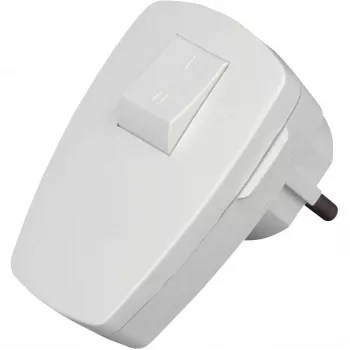 Kopp Schuko kotni vtič s stikalom, bel, 16 A, IP20