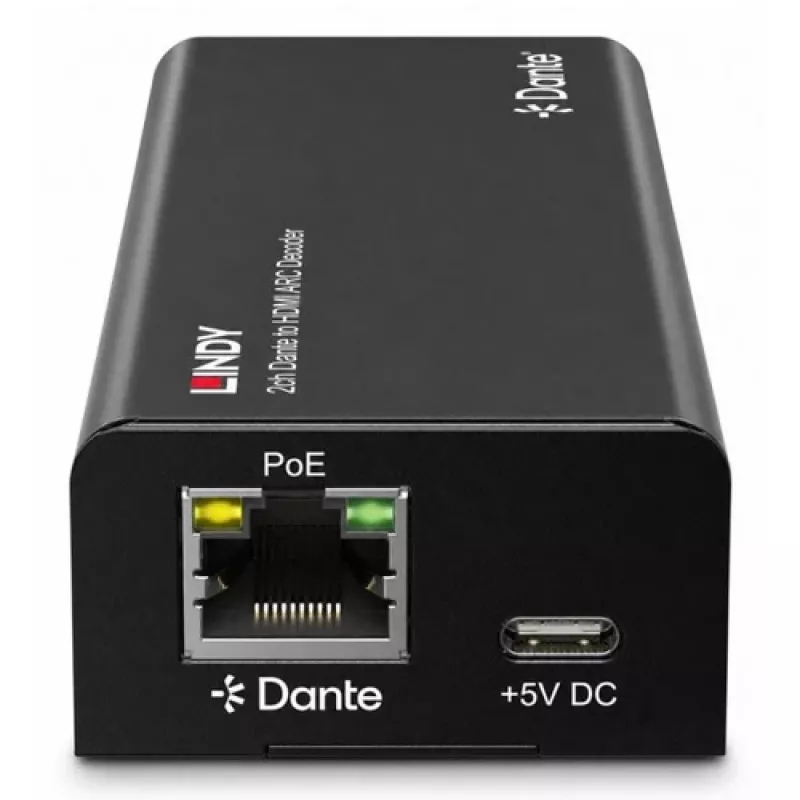 Lindy 2ch Dante na HDMI ARC dekoder