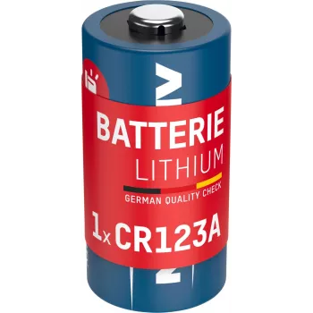 ANSMANN 1510-0072 CR123A litijeva baterija – 3V 1600mAh, visoka energijska gostota, 10 let obstojnosti (večje pakiranje)