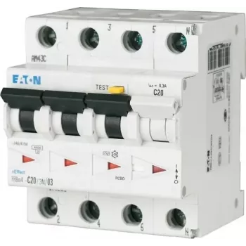 Eaton FRBM4-C32/3N/003-A RCBO, 4-polni (3P+N), 32 A, 30 mA, tip A, karakteristika C, 6 kA