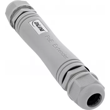 InLine® podaljševalnik PoE+, zunanji IP67, 1 Gb/s, 30 W, kaskadno povezljiv