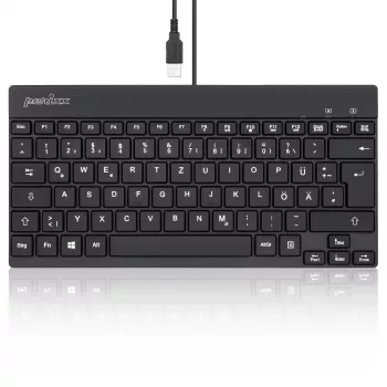 Perixx PERIBOARD-326 DE osvetljena tipkovnica USB, žična, črna