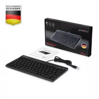 Perixx PERIBOARD-326 DE osvetljena tipkovnica USB, žična, črna