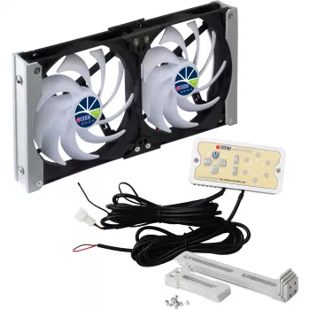 Titan TTC-SC20(A)/V2+ dvojni ventilator za hladilnik 92x25mm IP55 s časovnikom in usmernikom
