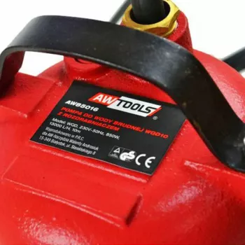 AWTOOLS črpalka za odpadno vodo z drobilnikom 850W - potopna črpalka za umazano vodo, 15000 L/h, 10 m višine črpanja, nerjavno jeklo drobilnik, samodejno plovno stikalo, 10 m kabel, IPX8