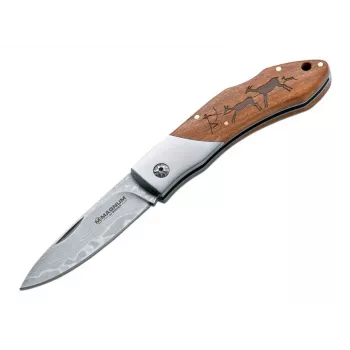 Boker Magnum Caveman Damascus zložljiv nož 01RY818DAM
