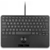 PERIX PERIBOARD-427 H DE žična USB mini tipkovnica z integriranim trackballom in osvetlitvijo, črna