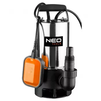 NEO TOOLS potopna črpalka za umazano vodo 900W, 13000 L/h, 8m višine črpanja, nerjavno jeklo