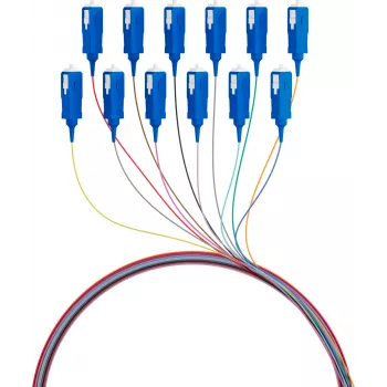 EFB Elektronik optični pigtail SC 9/125 OS2 komplet 12 barv 2m - komplet enorodovnih kablov/adapterjev