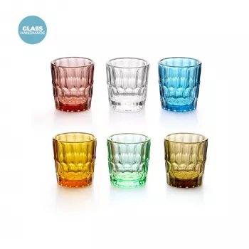 Guzzini Vanity Glass set s 6 kozarci za šilce iz stekla, barvno sortirano (13140552)