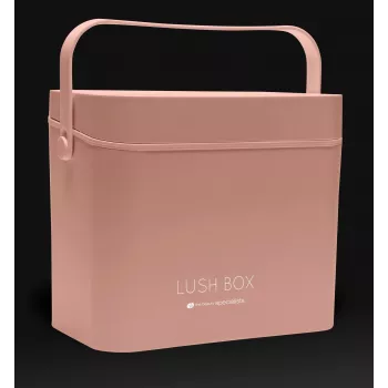 Rio CSBL-EU/1,1 kovček za kozmetiko Large Lush Box – aluminijasta lepotilna škatla z zložljivimi predali in zaklepljivimi zapahi, črna