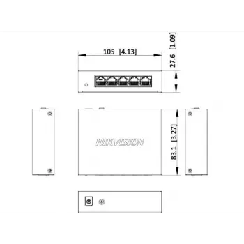 Hikvision DS-3E0505-O 5-portno gigabitno namizno stikalo