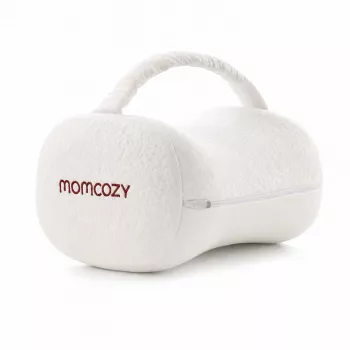 Momcozy EP001 ergonomska blazina za kolena iz memory pene za spanje na boku, kremno-bela