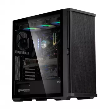 Zalman Z10 ATX mid-tower ohišje, črno, kaljeno steklo, 4x ARGB ventilatorji